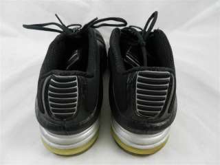 2000 AIR MAX ZOOM AIR ZIPPER / LACES BLACK WITH SILVER Size 12  