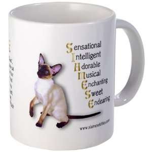    Siamese breed info/Spelled out Cats Mug by  