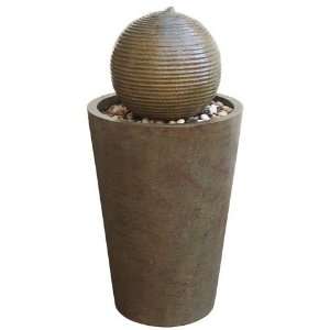  Desert Spring Fountain with Circular Sphere (Brown) (39H 
