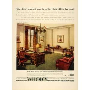  1932 Ad William Wholey Office Architecture Decoration 