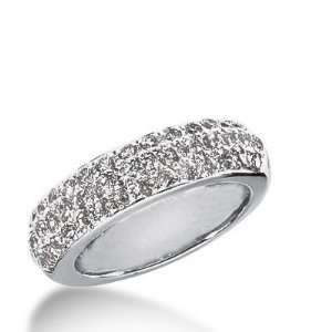 18k Gold Diamond Anniversary Wedding Ring 40 Round Brilliant Diamonds 