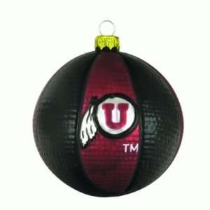 UTAH UTES GLASS BASKETBALL CHRISTMAS ORNAMENTS (3)  Sports 