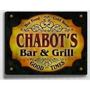  Chabots Bar & Grill 14 x 11 Collectible Stretched 