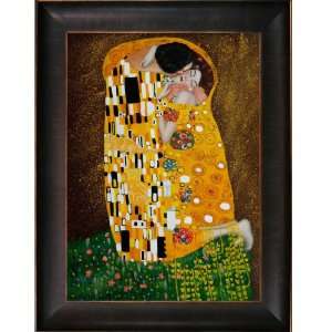 Art Klimt The Kiss Painting with Veine D/Bronze Scoop, Rich 
