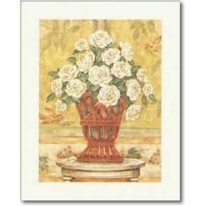  Flowers in Lattice by Chaden ~ Set of 2 UNFRAMED Art 