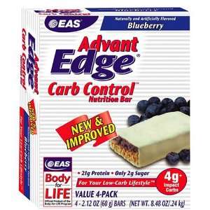  EAS AdvantEdge Carb Control Bar, Blueberry   4 Bars 