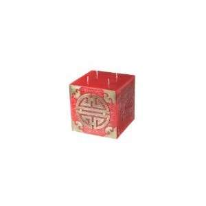   Happpy Copper Chest Pillar Candle Red or Brown Color