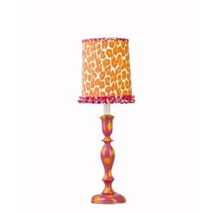  Pink and Orange Dots Candlestick Lamp