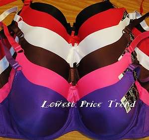 BRAS BR9525PD LOT PLAIN FULL CUP UNDERWIRE 40D BOW AT CENTER FRONT 