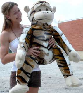 Giant 40 Stuffed Monkey with Tiger Stripes Made in USA  