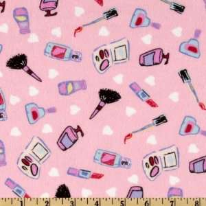  44 Wide Slumber Party Flannel Make Up Pink Fabric By The 