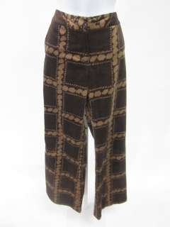 TRINA TURK Brown Print Corduroy Pants Slacks Trousers 6  