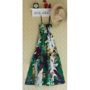   Summer Dress, Three Colors, Price/Piece   Green/White 