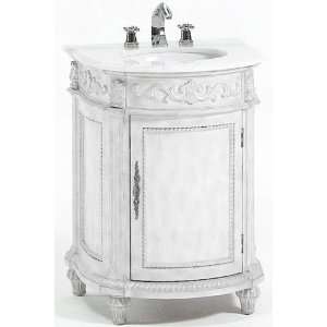  Chelsea White Sink Cabinet With White Granite Top