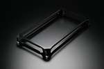 iPhone4,iPhone4S aluminum hard cover Solid bumper Black madein JAPAN 
