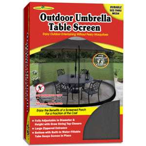 Outdoor Umbrella Table Screen in White or Black 017874003181  