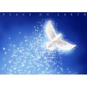   Dove of Peace   Silver Lined Envelope with White Lining   Blue Ink