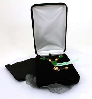   DESIGNER 18K GOLD, PEARLS & CARVED JADE NECKLACE NWT BOX RETAIL $4509