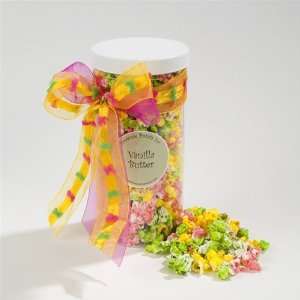 Brownie Points creamy Vanilla Butter popcorn in vibrant spring colors 