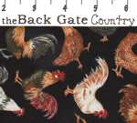 FQ TIMELESS TREASURES Hen Party roosters fabric C4636  