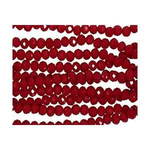  Oxblood Crystal Faceted Rondelle 4mm Beads Arts, Crafts 