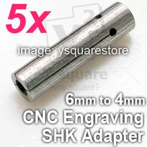 5x CNC collet (6mm to 4mm) Engraving bits Engraver router SHK PCB 