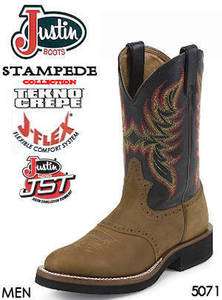 Mens Justin Stampede style #5071 Techno Crepe  