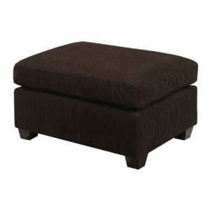  cocktail ottoman in Chocolate Corduroy Fabric