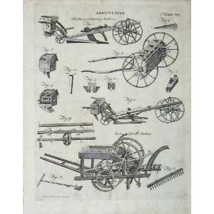   Encyclopaedia Britannica 1801 Agriculture Sowing Drill
