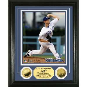  BSS   Clayton Kershaw 24KT Gold Coin Photo Mint 