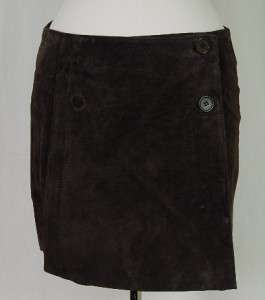 Aqua NWT $78 Suede Leather Mini Wrap Skirt  
