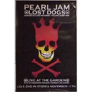  PEARL JAM Lost Dog Live At The Garden 24x36 Poster 