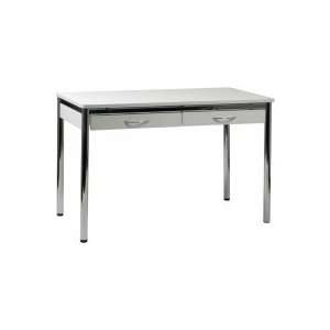  Italmodern   Laurence White Leather Desk 27803A B