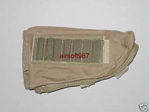 New Rifle Cheek Pad Ammo Pouch Coyote Brown  Airsoft  