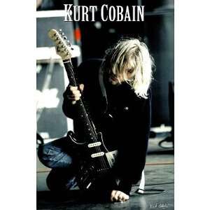  Kurt Cobain (On Ground w/ Guitar, Huge) Music Poster Print 