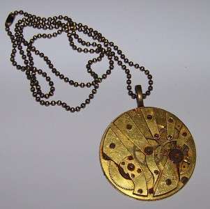 Industrial Steampunk Necklace Old Pocket Watch Jewelry Artist Designer 