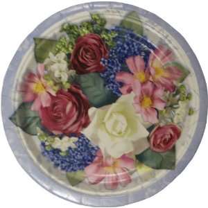 Printed Paper Plates  Garden Bouquet Salad / Dessert Plates  