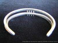   Modernist Sterling Silver Signed Cuff Bracelet ED. WIENER  