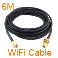 6M Antenna RP SMA Extension Cable WiFi Wi Fi Router New  