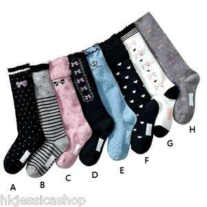 Toddler Girl Bow Knee High Socks 3T 4T 5T 6T  