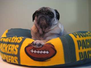 Green Bay Packers Dog Bed 30 Round Pet Football Pillow  