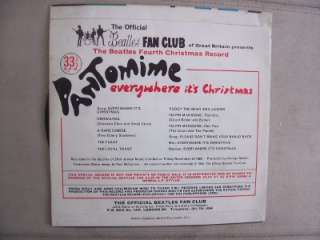   BEATLES EVERYWHERE ITS CHRISTMAS 7 VINYL RECORD FAN CLUB FLEXI DISC