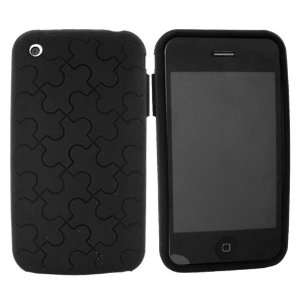  For iPhone 3Gs 3G Silicone Case Rubber Skin Puzzle Blk 