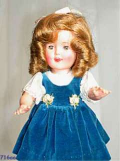 IDEAL SHIRLEY TEMPLE DOLL VINYL & PLASTIC ORIGINAL CLOTHES 1957 12 in 