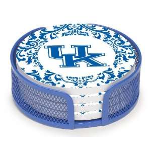  Kentucky Wildcats Patterns Coaster w/Mesh Holders, Set of 