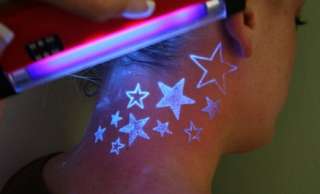INVISIBLE INK Pens UV Black Light Body Temporary Tattoo  