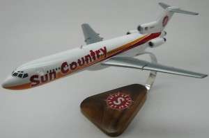 Boeing B 727 Sun Country Airplane Wood Model Large FS  