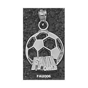 Florida Atlantic University FAU Soccer Pendant (Silver)  