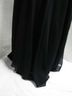 New Look Black Sheath Dress W/Chiffon Over Skirt Small  
