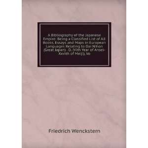   Vith Year of Ansei Xxvith of Meiji), Vo Friedrich Wenckstern Books